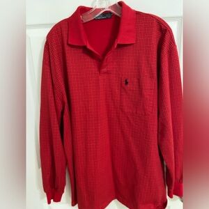 Polo Ralph Lauren Long sleeves collar polo shirt XXL red checkered